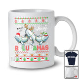 Personalized Custom Name Merry Belugamas; Amazing Christmas Sweater Three Beluga Whale T-Shirt