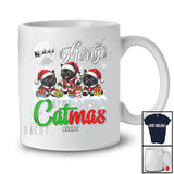 Personalized Custom Name Merry Catmas; Amazing Christmas Three Santa Cat; Snow Animal T-Shirt