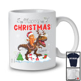 Personalized Custom Name Merry Christmas; Lovely X-mas Gingerbread Riding T rex Animal T-Shirt