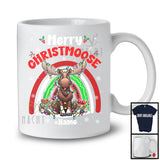 Personalized Custom Name Merry Christmoose; Lovely Christmas Moose Reindeer; Rainbow T-Shirt