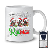 Personalized Custom Name Merry Ratmas; Amazing Christmas Three Santa Rat; Snow Animal T-Shirt