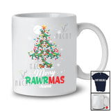 Personalized Custom Name Merry Rawrmas; Amusing Christmas Tree T-Rex Dinosaur; Family T-Shirt