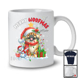 Personalized Custom Name Merry Woofmas; Lovely Christmas Lights Santa Pekingese; Snowman T-Shirt