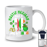 Personalized Custom Name Mexican Wee Bit Irish; Joyful St. Patrick's Day Shamrock Flag; Family T-Shirt