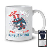 Personalized Custom Name Mom Nana Great Nana, Amazing 4th Of July Catfish Family Group T-Shirt