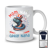 Personalized Custom Name Mom Nana Great Nana, Amazing 4th Of July Eel Family Group T-Shirt