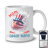 Personalized Custom Name Mom Nana Great Nana, Amazing 4th Of July Squid Family Group T-Shirt