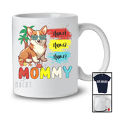 Personalized Custom Name Mommy, Cute Summer Vacation Corgi Sunglasses, Family Group T-Shirt