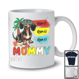 Personalized Custom Name Mommy, Cute Summer Vacation Dachshund Sunglasses, Family Group T-Shirt