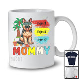 Personalized Custom Name Mommy, Cute Summer Vacation German Shepherd Sunglasses, Family T-Shirt