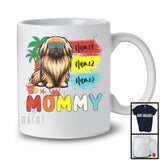 Personalized Custom Name Mommy, Cute Summer Vacation Pekingese Sunglasses, Family Group T-Shirt