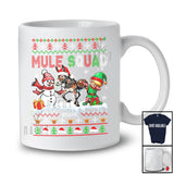 Personalized Custom Name Mule Squad; Amazing Christmas Sweater Snowman Dabbing Elf; Animal T-Shirt