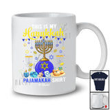 Personalized Custom Name My Hanukkah Pajama Shirt; Joyful Custom Name Disc Golf Frisbee Player T-Shirt