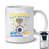 Personalized Custom Name My Hanukkah Pajama Shirt; Joyful Custom Name Footgolf Ball Player T-Shirt