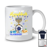 Personalized Custom Name My Hanukkah Pajama Shirt; Joyful Custom Name Soccer Ball Player T-Shirt