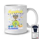 Personalized Custom Name My Hanukkah Pajama Shirt; Joyful Custom Name Tennis Ball Player T-Shirt