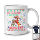 Personalized Custom Name My Pancreas Got Ran Over; Lovely Christmas Sweater Diabetes Reindeer T-Shirt