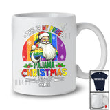 Personalized Custom Name My Pride Pajama Christmas Shirt; Amazing LGBTQ Gay Santa; Retro T-Shirt