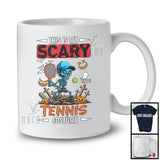 Personalized Custom Name My Scary Tennis Costume; Creepy Halloween Zombie Playing Sport T-Shirt