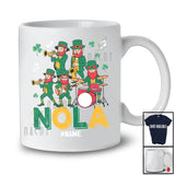 Personalized Custom Name NOLA; Joyful St. Patrick's Day Leprechaun Play Jazz Instrument T-Shirt