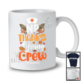 Personalized Custom Name NP Thanksgiving Crew; Lovely Autumn Leaves Pumpkin T-Shirt