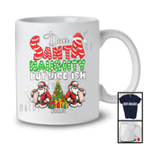 Personalized Custom Name Naughty But Nice-Ish; Amusing Christmas Santa; Family T-Shirt