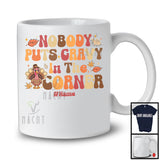 Personalized Custom Name Nobody Puts Gravy In The Corner; Awesome Thanksgiving Turkey T-Shirt