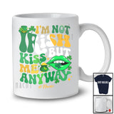 Personalized Custom Name Not Irish But Kiss Me Anyway; Joyful St. Patrick's Day Lips; Groovy T-Shirt