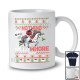 Personalized Custom Name Nothing For You Whore; Sarcastic Christmas Sweater Santa Riding Unicorn T-Shirt