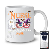 Personalized Custom Name Nurse Boo Crew, Horror Halloween Ghost Witch Zombie Eyes, Careers T-Shirt