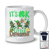 Personalized Custom Name OK To Be Little Different; Joyful St. Patrick's Day Autism Dabbing Leprechaun T-Shirt