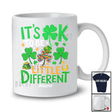 Personalized Custom Name OK To Be Little Different; Joyful St. Patrick's Day Autism Shamrocks T-Shirt