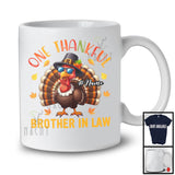 Personalized Custom Name One Thankful Brother in law; Lovely Thanksgiving Turkey Sunglasses; Family T-Shirt