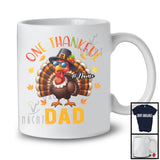 Personalized Custom Name One Thankful Dad; Lovely Thanksgiving Turkey Sunglasses; Family T-Shirt