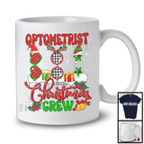 Personalized Custom Name Optometrist Christmas Crew; Cheerful Plaid X-mas Pajama; Jobs T-Shirt