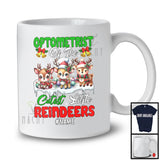 Personalized Custom Name Optometrist Of The Cutest Little Reindeers; Lovely Christmas Jobs T-Shirt