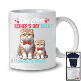 Personalized Custom Name Our First Father's Day 2024, Adorable Kitten Owner, Family Group T-Shirt