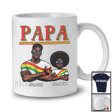 Personalized Custom Name Papa Daughter, Proud Father's Day Juneteenth Black, Afro Family T-Shirt