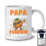 Personalized Custom Name Papa Of Cutest Pumpkin; Lovely Thanksgiving Dabbing Rainbow Family T-Shirt