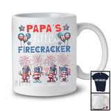 Personalized Custom Name Papa's Little Firecracker, Proud 4th Of July Fireworks, Patriotic T-Shirt