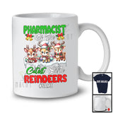 Personalized Custom Name Pharmacist Of Little Reindeers; Lovely Christmas 3 Cutest Reindeers T-Shirt