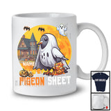 Personalized Custom Name Pigeon Sheet, Adorable Halloween Moon Boo Ghost Pigeon Lover T-Shirt