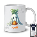 Personalized Custom Name Pineapple Boo Ghost Cosplay, Horror Halloween Fruit Vegan, Family T-Shirt