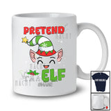 Personalized Custom Name Pretend I'm A Elf; Adorable Christmas Elf Face Cosplay; Family T-Shirt