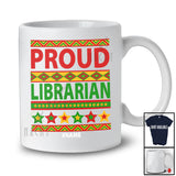 Personalized Custom Name Proud Librarian; Joyful Black History Month African; Afro Family T-Shirt