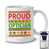 Personalized Custom Name Proud Optician; Joyful Black History Month African; Afro Family T-Shirt