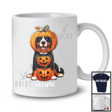 Personalized Custom Name Pumpkin Bernese Mountain; Humorous Halloween Family T-Shirt