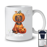 Personalized Custom Name Pumpkin Dachshund; Humorous Halloween Family Group T-Shirt