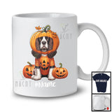 Personalized Custom Name Pumpkin English Springer Spaniel; Humorous Halloween Family T-Shirt