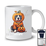 Personalized Custom Name Pumpkin Pit Bull; Humorous Halloween Costume Family T-Shirt